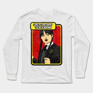 Wednesday comic art Long Sleeve T-Shirt